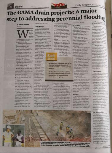 ���ɡ�Daily Graphic���ձ���ɽ����Ͷ�Ľ����� ����ķ��ˮ����Ŀʩ����չ������ר�ⱨ��